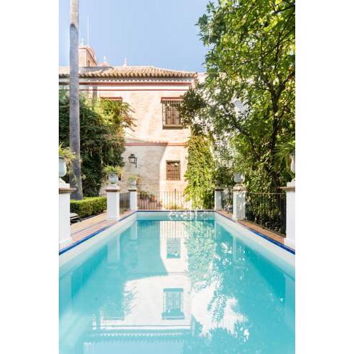 Casa Elvira, house with swimming pool and gardens close to the Cathedral and Alcazar Palace