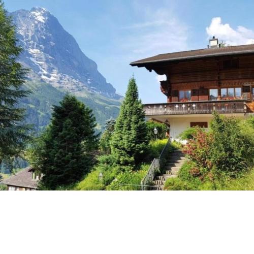 Chalet Moosrain 45 Zimmer-Wohnung, Eigerblick