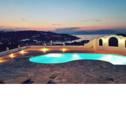 Complex of Cycladic traditional houses in Mykonos