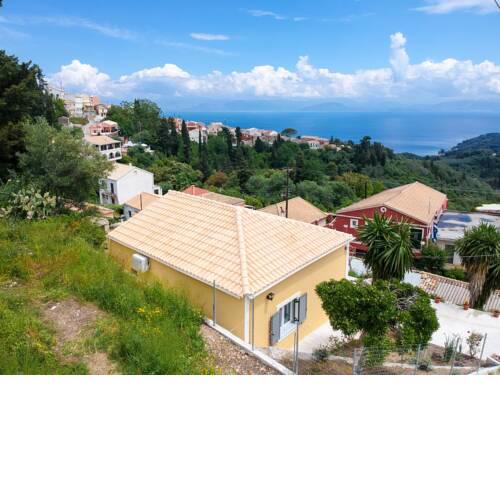 Corfu mountain house with panoramic sea view