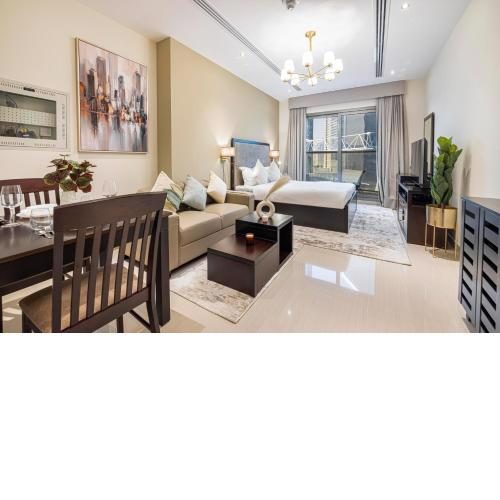 Daniels Studio Elite Downtown Partial Burj Khalifa View
