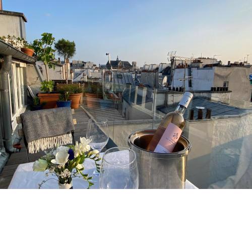 Duplex with terrasse and view on Eiffel tower
