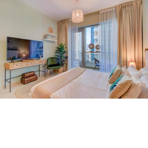 Durrani Homes - Luxurious Studio near Dubai Mall with pool view