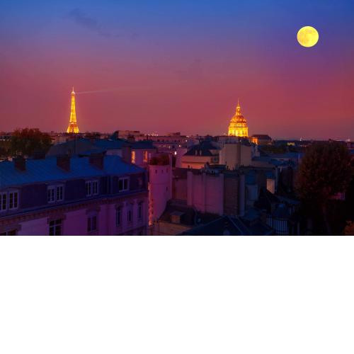 Eiffel Tower view + terrace Saint Germain des Pres