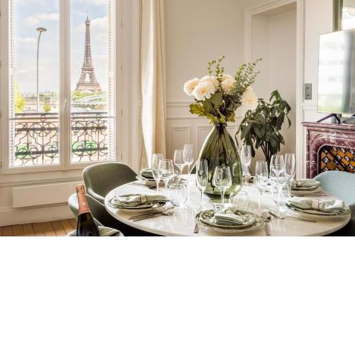 Eiffel view in Paris City