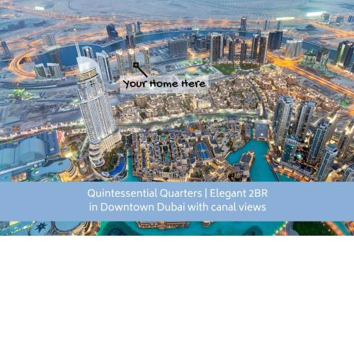 Elegant 2BR in Downtown Dubai with canal views