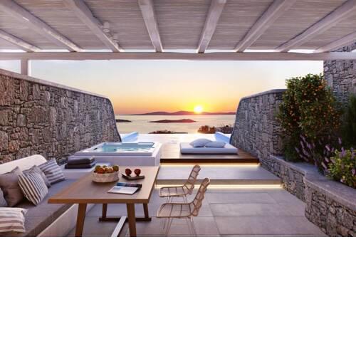 Elegant Mykonos Villa Villa Deluxe Suite Outdoor Heated Private Pool Evagelistraki