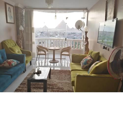 Fayed house pyramids view