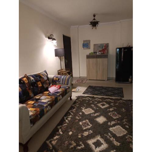 Flat at madinty furnished 63 square m air conditioned nice view of trees and main road