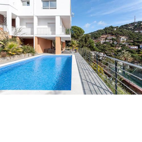 holiday house in a garden with view