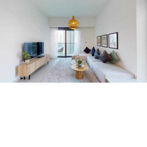 Hometown Apartments Luxurious 2-Bedroom Apartment in Act One Tower with Iconic Burj Khalifa View