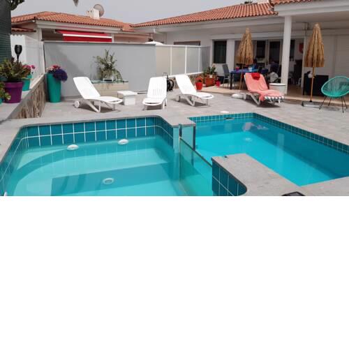 House with 2 bedrooms in San Bartolome de Tirajana with wonderful mountain view private pool enclosed garden