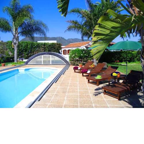 House with 2 bedrooms in San Cristobal de La Laguna with wonderful sea view shared pool enclosed garden 3 km from the beach
