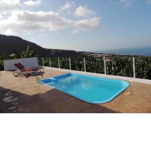House with 2 bedrooms in Santiago del Teide with wonderful sea view shared pool terrace 3 km from the beach