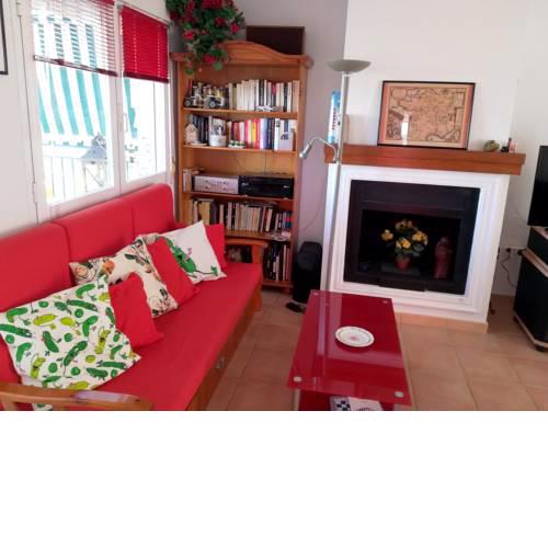 House with 3 bedrooms in La Nucia with wonderful sea view shared pool enclosed garden 5 km from the beach