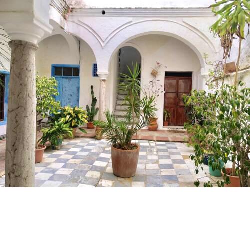 House with 3 bedrooms in Tarifa with wonderful city view furnished terrace and WiFi 500 m from the beach