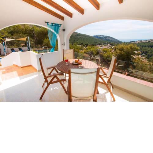 House with 3 bedrooms in Teulada with wonderful sea view private pool enclosed garden 1 km from the beach