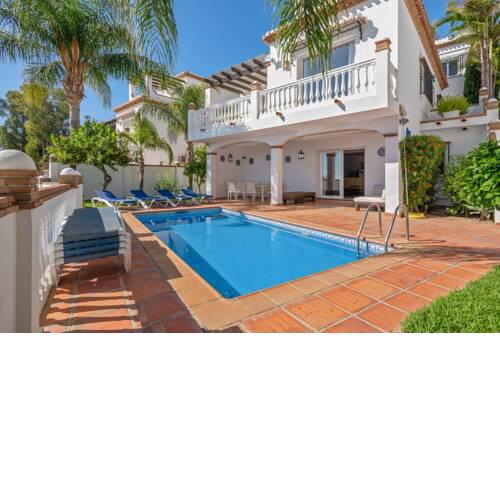 House with 4 bedrooms in Almunecar with wonderful sea view private pool furnished terrace 400 m from the beach