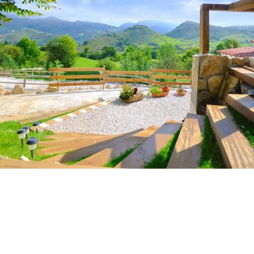 House with 4 bedrooms in Picos de Europa with wonderful mountain view furnished garden and WiFi 20 km from the beach