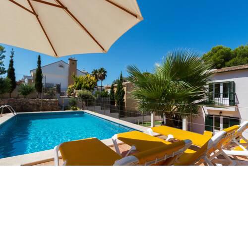 House with 4 bedrooms in Pollensa with wonderful mountain view private pool furnished terrace 100 m from the beach