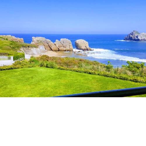 House with 5 bedrooms in Cantabria with wonderful sea view enclosed garden and WiFi 50 m from the beach