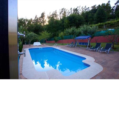 House with 5 bedrooms in Cuntis with wonderful lake view private pool furnished garden 18 km from the beach