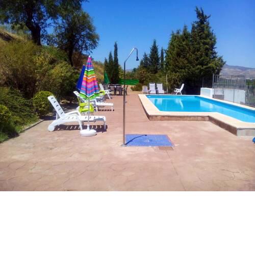 House with 5 bedrooms in Huetor Tajar with wonderful mountain view private pool enclosed garden