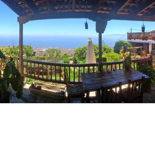 House with one bedroom in Adeje with wonderful sea view furnished terrace and WiFi 10 km from the beach