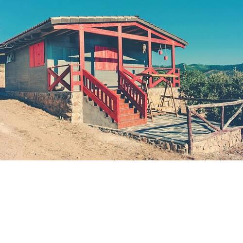 House with one bedroom in Canamero with wonderful mountain view shared pool and furnished garden