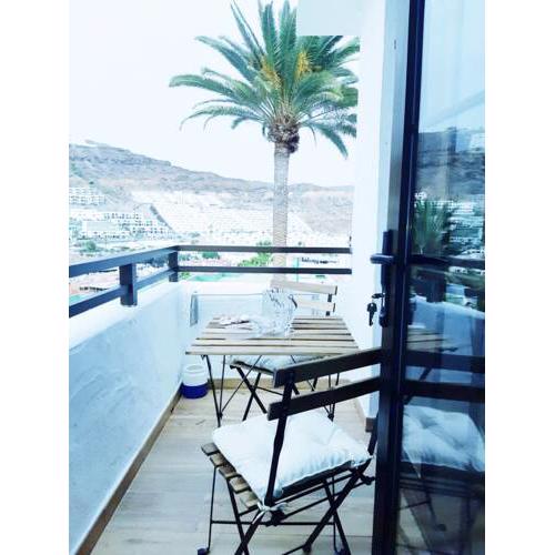 House with one bedroom in Puerto Rico Mogan with wonderful sea view shared pool terrace