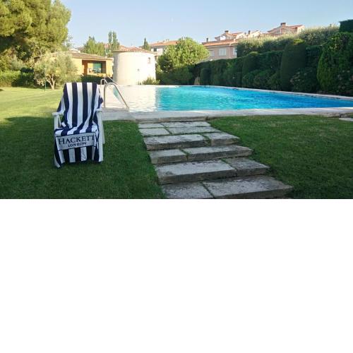 Jardin privado, piscina, 150 m playa