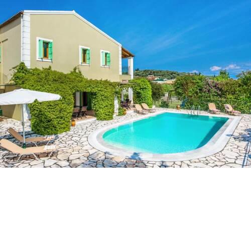 Kassiopi Villa Sleeps 10 with Pool Air Con and WiFi