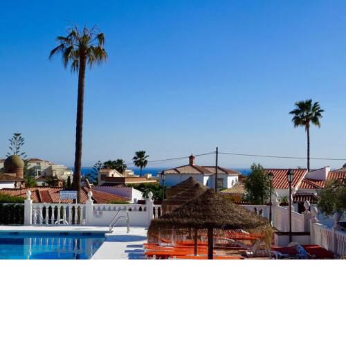 Las Farolas POOLFRONT in Mijas Costa 500m to Beach by Solrentspain