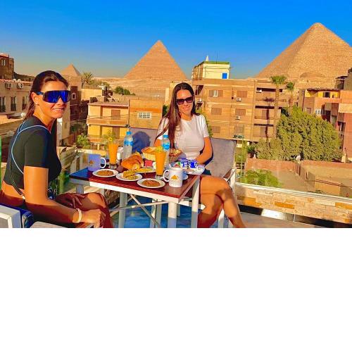 Locanda view pyramids in