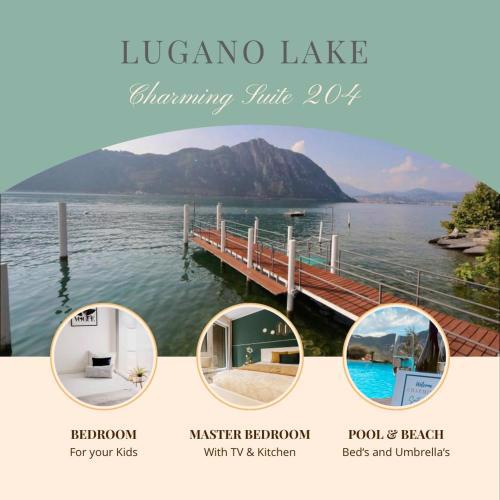 Luganersee, Pool, Strand, Parkplatz, Suite 204