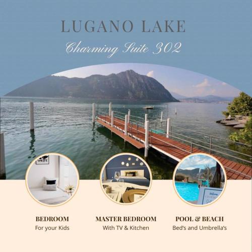 Luganersee, Pool, Strand, Parkplatz, Suite 302