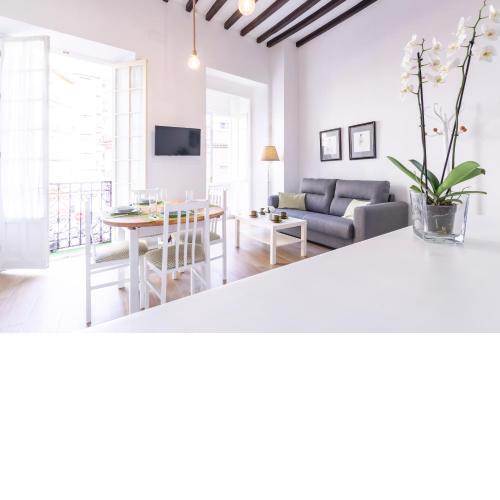 Luminous city apartment in historical building in Malaga