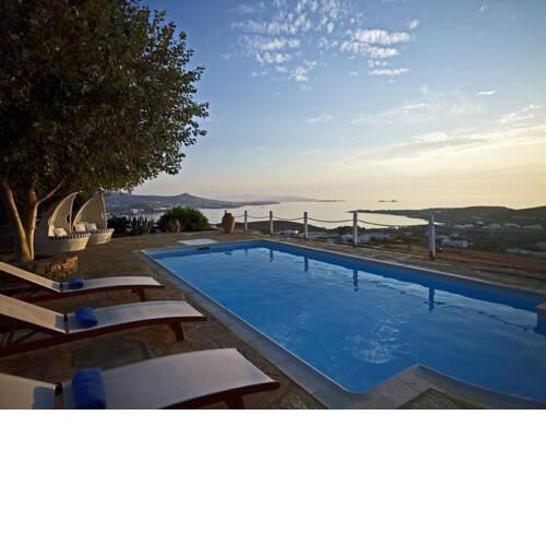 Luxury Paros Villa Sea Views Private Pool Stunning Interior 3 Bedrooms Parikia