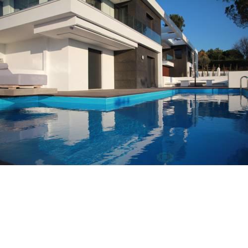 Luxury relaxing villas panorama