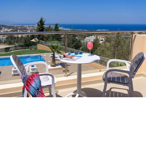 Luxury Rhodes Villa Villa Aegean Blue Sea view Private Pool 4 BDR Koskinou
