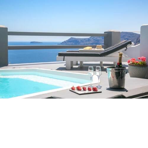 Luxury Santorini Villa Hidden Gem Villa Private Pool Sea Caldera View 1 BDR Oia