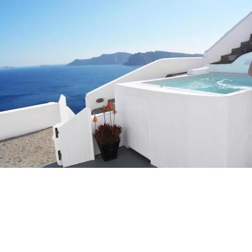 Luxury Santorini Villa Outdoor Plunge Pool Sea Caldera View 1BDR Oia