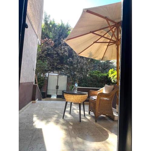 Maadi 2 bed room apartment, private garden & entrance