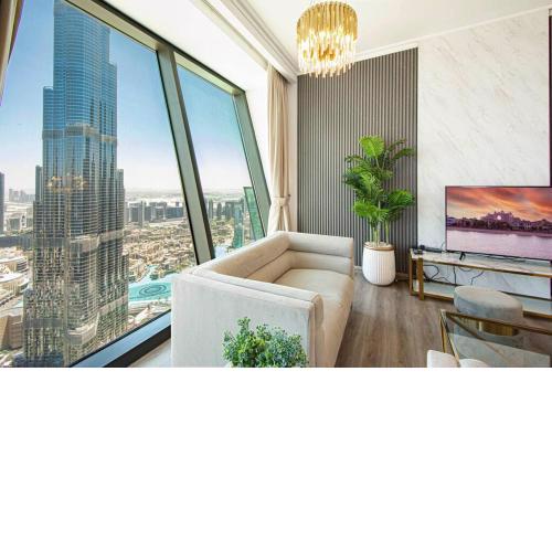 Magnificent New 3 BR with Stunning View to Burj Khalifa & Fountain view