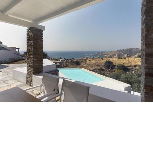 modern apartment with a sea view and swimming pool