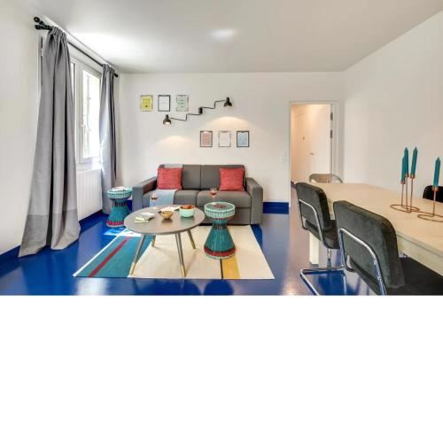 Modern & colourful 3BD for 9 guests in Le Marais!