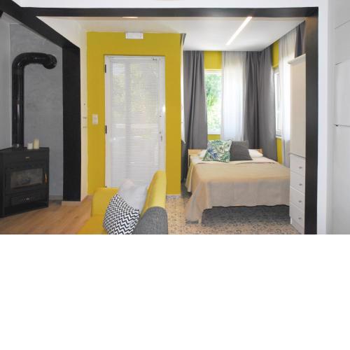 Modern house with garden and bathroom TV in front of the Venetial Walls