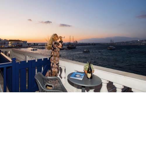 Mykonos Old Harbor Front Suite with Balcony