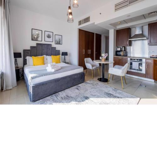 Nasma Luxury Stays - Sleek and Modern Studio Near Burj Khalifa