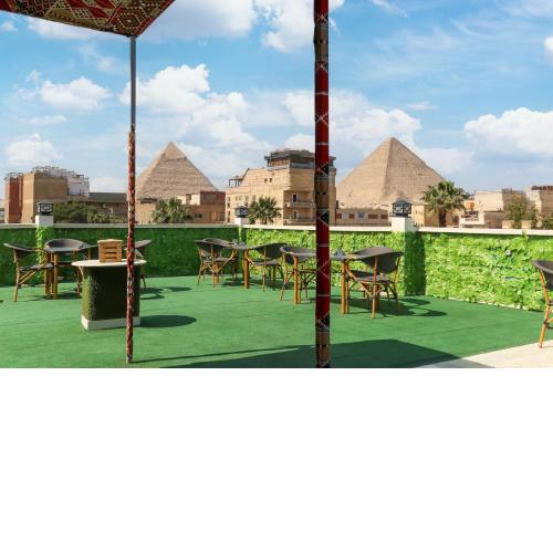 Nefertiti pyramids view